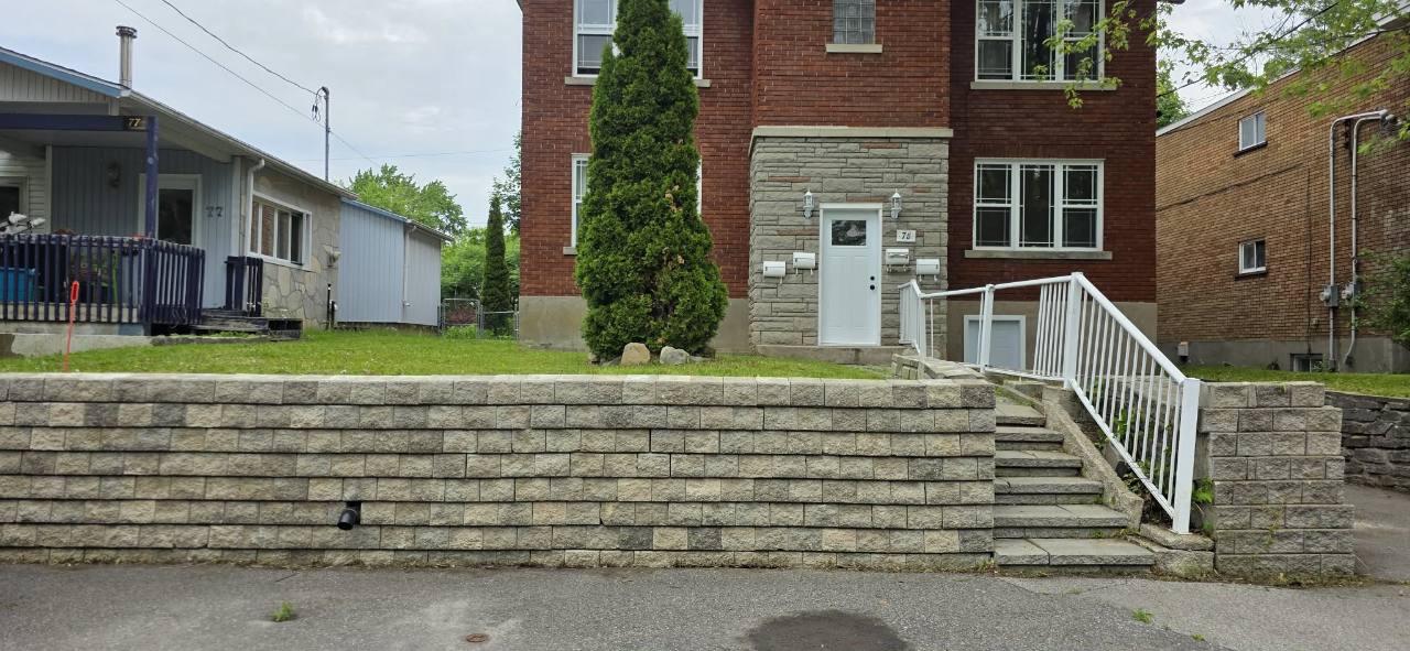 Landscaping in front of a residential property